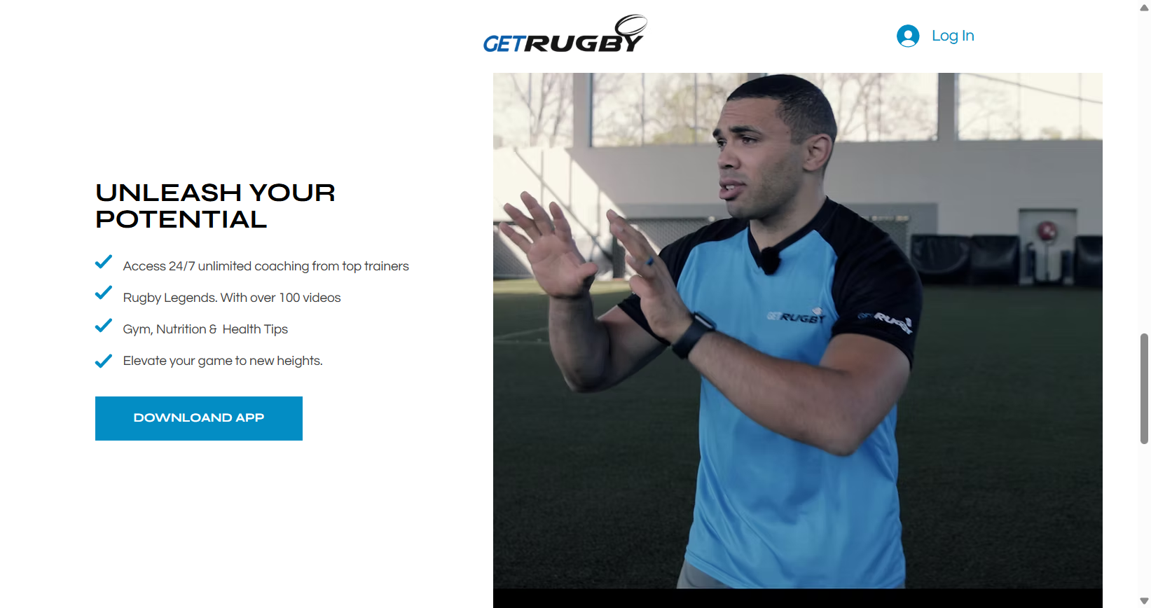 GetRugby app features, unleash your potential