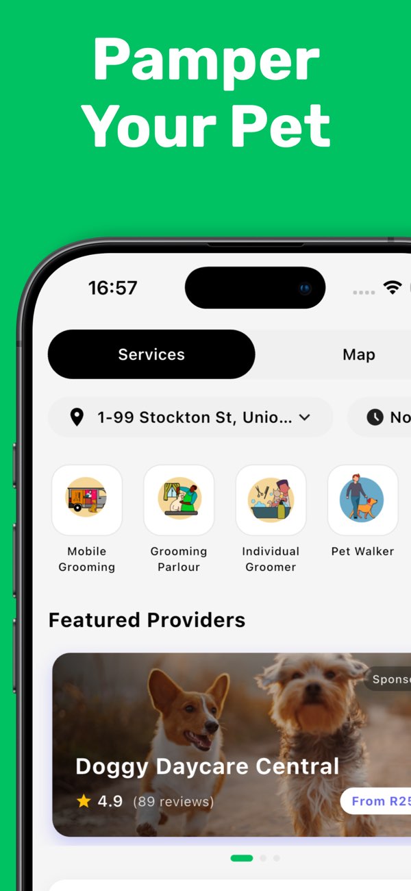 Petly app home screen